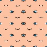 Pop art, eyes, seamless pattern. Abstract background. vector