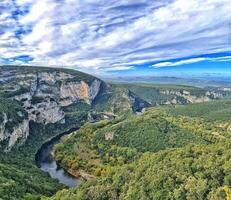 Gorges de l'Ardeche Saint Martin d'Ardeche France Travel Landmark Souvenir Poster Background photo