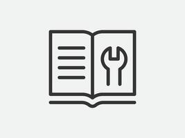 Guide icon , user manual. Service information document, instruction. vector