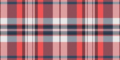 Arabic fabric plaid pattern, coat seamless background. Decorative texture check textile tartan in red and white colors. vector