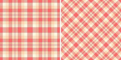Check fabric texture of plaid background with a tartan pattern seamless textile. Set in happy colors in thanksgiving fashion for a cozy celebration. vector