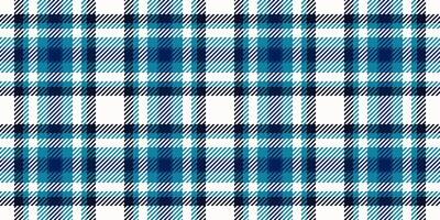 Rectangle pattern check background, vivid plaid fabric textile. Seasonal texture tartan seamless in cyan and white colors. vector