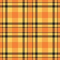 Plaid seamless pattern in orange. Check fabric texture. textile print. vector