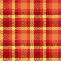 Artwork textile fabric tartan, dreamy check seamless plaid. Heritage pattern texture background in red and yellow colors. vector