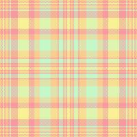 Canvas seamless textile, wallpaper pattern background texture. Sixties fabric check tartan plaid in red and orange colors. vector