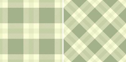 Texture plaid check of fabric background with a textile pattern seamless tartan. Set in cream colors. Curtain design trends. vector