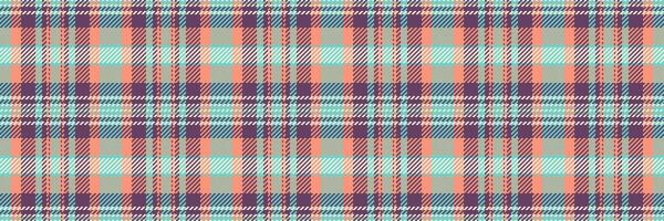 Abstract check textile pattern, cosy background texture fabric. Rectangle plaid tartan seamless in magenta and teal colors. vector