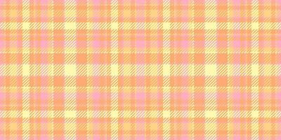 Apparel check plaid pattern, table cloth background tartan . Warmth texture fabric textile seamless in orange and red colors. vector