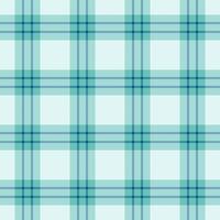 Multi tartan fabric plaid, complexity check background . Wedding seamless pattern textile texture in light and cyan colors. vector