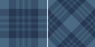 Textile plaid tartan of pattern fabric check with a seamless texture background. Set in cold colors. Scrapbook ideas for creative projects. vector