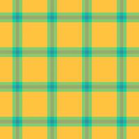 Strong tartan background seamless, identity fabric plaid check. Window textile texture pattern in green and orange colors. vector