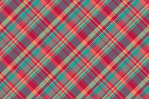 Scotland pattern background plaid, part check texture tartan. Mixed textile seamless fabric in pastel and red colors. vector