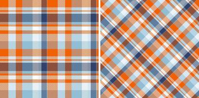 Check tartan pattern of texture background plaid with a fabric seamless textile. Set in stylish colors. Ribbon craft ideas. vector