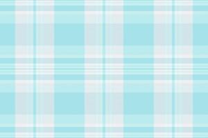 Girly texture seamless , display plaid textile background. Warmth fabric tartan check pattern in light and light cyan colors. vector