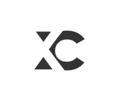 XC creative geometric initial based modern and minimal logo. Letter x c trendy fonts. vector