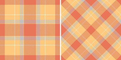 Pattern plaid of fabric tartan texture with a textile background seamless check. Set in fall colors for stylish poncho outfits. vector