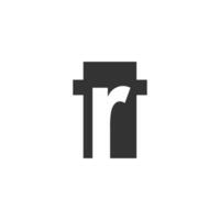 RT creative geometric initial based modern and minimal logo. Letter r t trendy fonts. vector