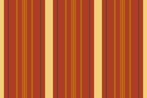 Fluffy lines textile fabric, contrast seamless stripe. Formal pattern background vertical texture in red and orange colors. vector