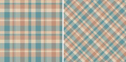 Fabric background textile of texture pattern plaid with a check tartan seamless. Set in earth colors. Scrapbook ideas for creative projects. vector