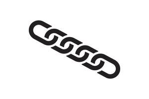 Chain link icon. Connection sign illustration. Linked interface design. vector