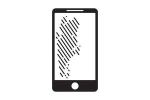 Mobile phone icon. Smartphone comunication symbol. Call web design. vector