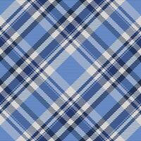 Tartan plaid pattern in blue. Print fabric texture seamless. Check background. vector