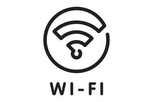 Wi Fi symbol signal connection. wireless internet technology sign. Wifi network communication icon. vector