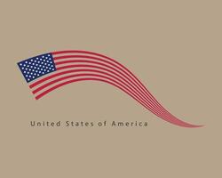 USA flag . Modern style United States of America symbol. American banner design element vector