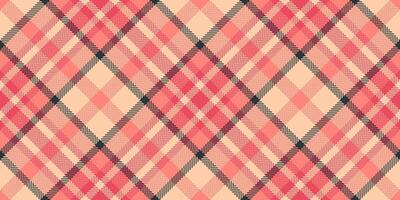 Quiet background pattern plaid, coat seamless fabric. Idyllic texture tartan textile check in red and orange colors. vector
