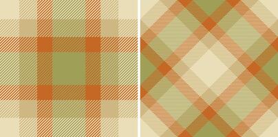 Tartan background plaid of check textile with a pattern fabric seamless texture. Set in food colors in flannel shirt outfit ideas. vector