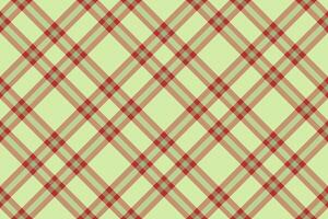 Chequered pattern plaid texture, valentines day textile fabric . Asymmetric seamless check tartan background in light and red colors. vector