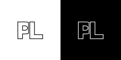 Letter P and L, PL logo design template. Minimal monogram initial based logotype. vector