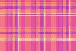 Fall background fabric , illustration check seamless pattern. African textile tartan plaid texture in pink and red colors. vector