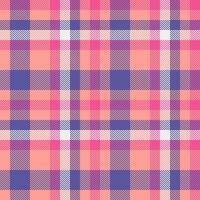 Styled textile background, crossed pattern texture tartan. Cozy check plaid fabric seamless in red and indigo colors. vector