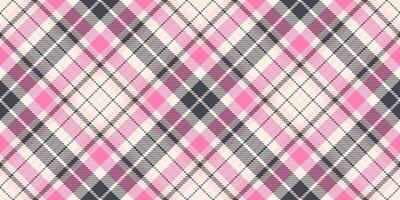 Genuine tartan seamless plaid, structure check texture. Finish textile fabric pattern background in sea shell and pastel colors. vector