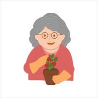 Grandparents Cartoon Style Illustration vector