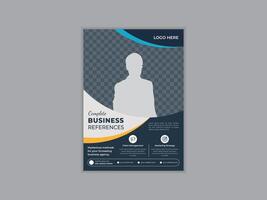 Modern and creative business cover and back page flyer design template layout for print. Corporate business marketing brochure flyer design a4 template, editable template design vector