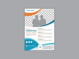 Modern and creative Corporate business cover and back page a4 flyer design template layout for print. Business marketing brochure flyer design a4 template, editable template design vector