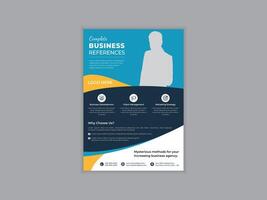 Modern and creative Corporate business cover and back page a4 flyer design template layout for print. Business marketing brochure flyer design a4 template, editable template design vector