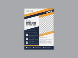 Modern and creative Corporate business cover and back page a4 flyer design template layout for print. Business marketing brochure flyer design a4 template, editable template design vector