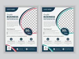 Modern and creative Corporate business cover and back page a4 flyer design template layout for print. Business marketing brochure flyer design a4 template, editable template design vector