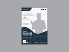Modern and creative business cover and back page flyer design template layout for print. Corporate business marketing brochure flyer design a4 template, editable template design vector