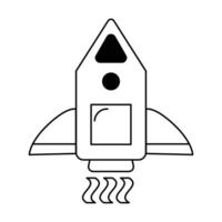 spaceship icon on white background vector