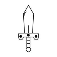 sword icon on white background vector