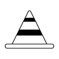 traffic cone icon on white background vector
