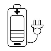 Charging Battery icon on white background vector