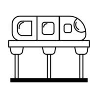 sky train icon on white background vector