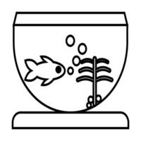 fish tank icon on white background vector