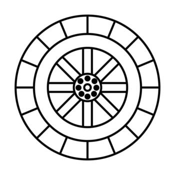 coche llantas icono en blanco antecedentes vector