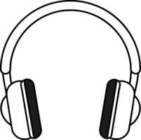 Headphone Silhouette eps 10 vector